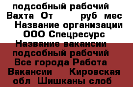 подсобный рабочий . Вахта. От 30 000 руб./мес. › Название организации ­ ООО Спецресурс › Название вакансии ­ подсобный рабочий - Все города Работа » Вакансии   . Кировская обл.,Шишканы слоб.